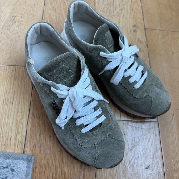 Brunello Cucinelli Shoes - Brunello Cucinelli Green Sneakers